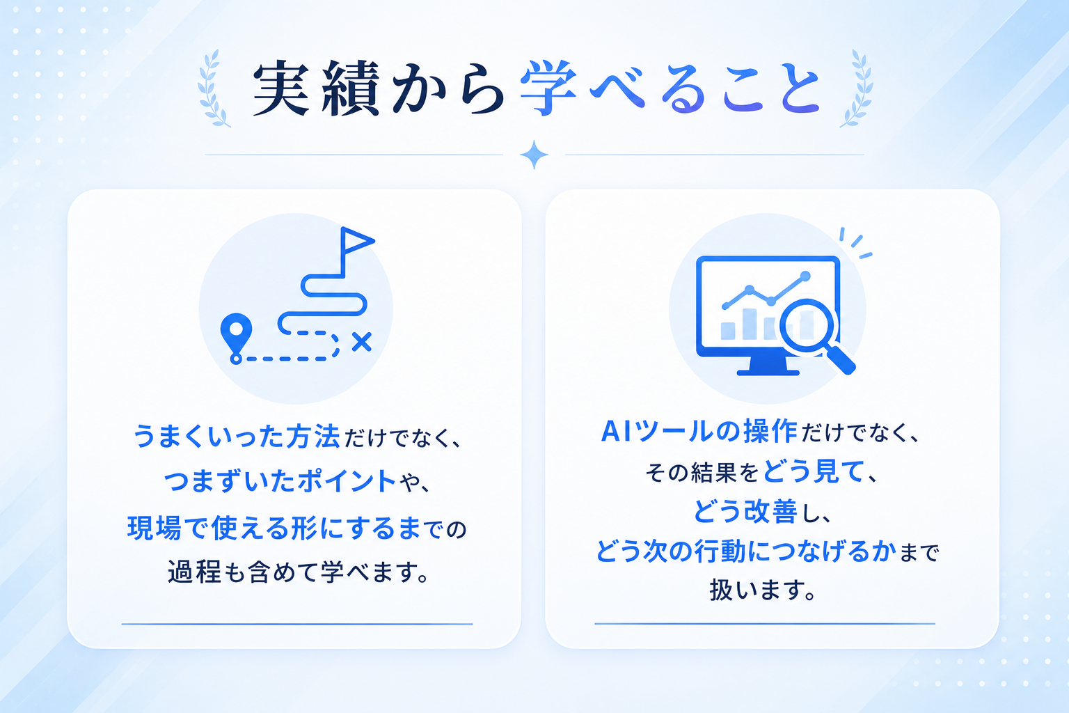 実績から学べること